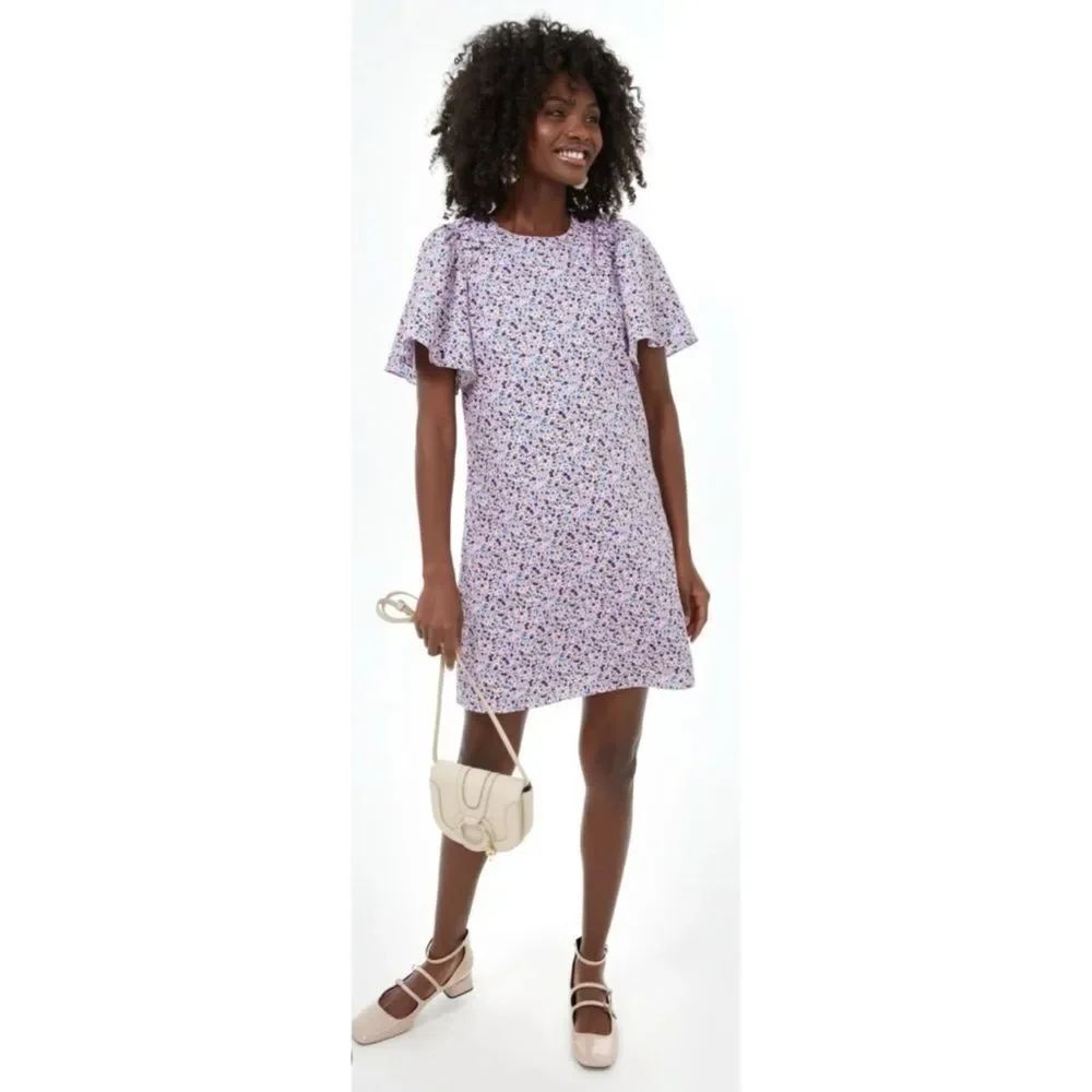 Hyacinth House Lilac Floral Viola Mini Dress Size S~ Pristine